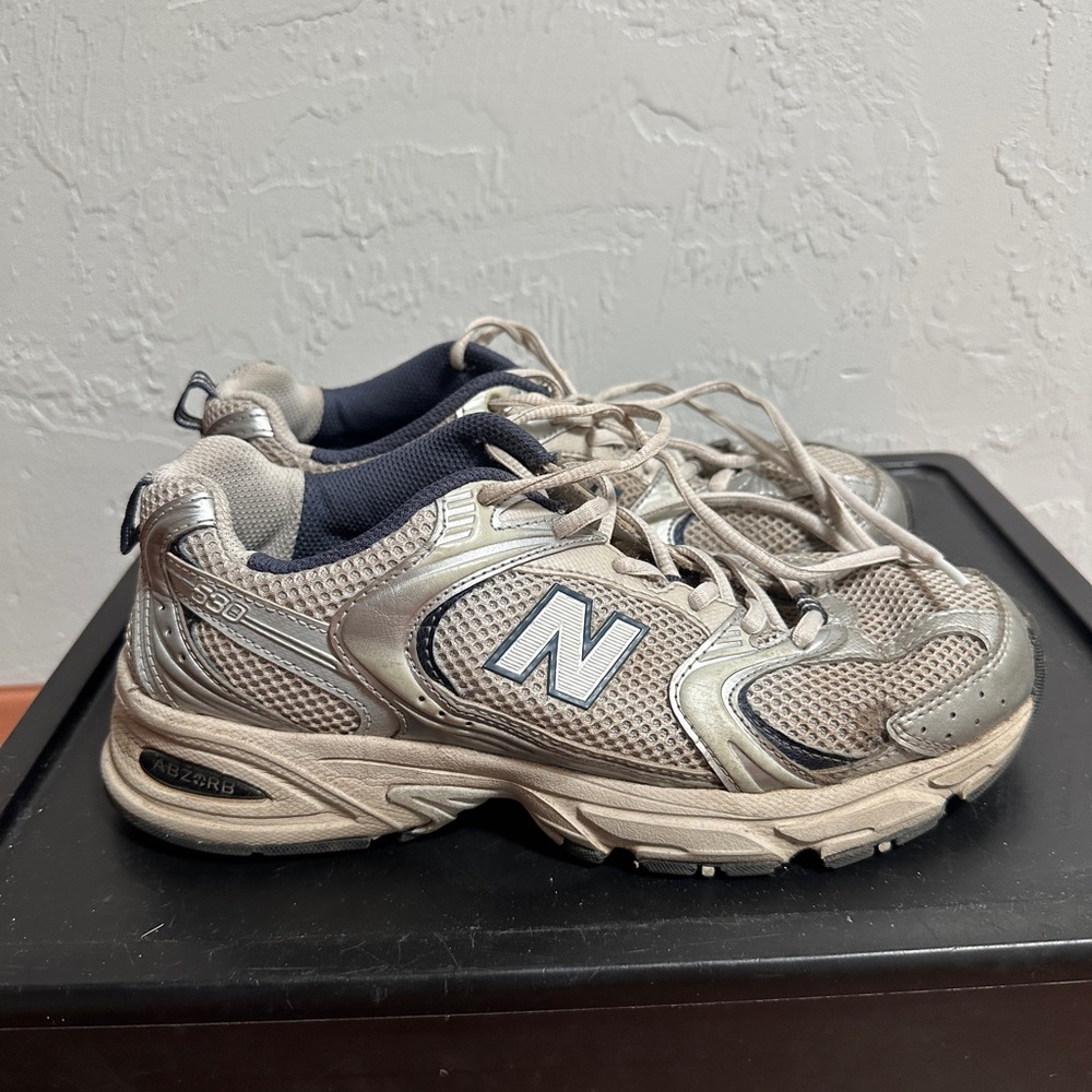 New Balance Silver and Navy 530